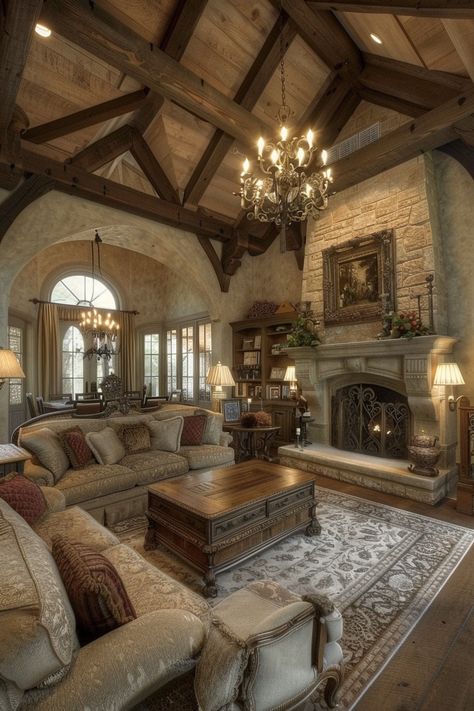 15 French Country Living Room Ideas That Will Make You Say “Ooh La La!” - DreamyHomeStyle French Country Interior Design Bedroom, Cozy European Home, Country Side Homes Interior, French Country Farmhouse Decorating, Country Side House Interior, Modern Cabin Interior Living Room, French Country House Living Room, Modern French Country Interior, Modern Cottage Homes Interiors