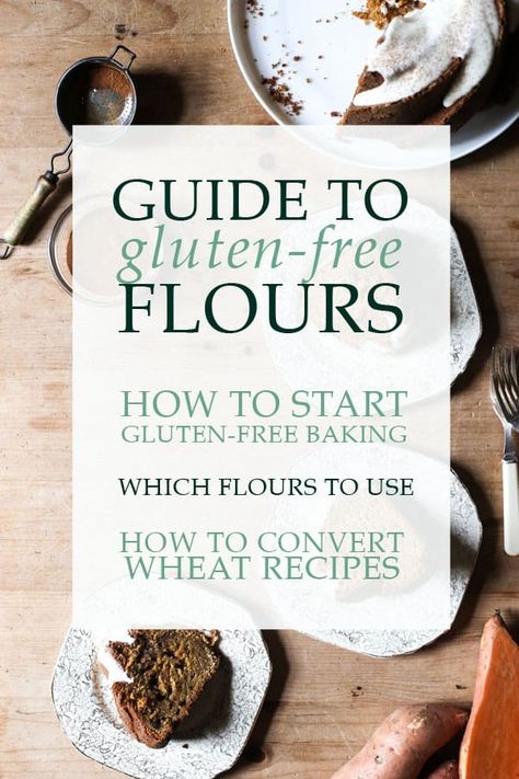 Guide to Gluten-Free Flours, explaining how to start gluten-free baking, what flours to use and how to convert wheat recipes to gluten-free. #glutenfreerecipes #glutenfree #glutenfreecakes #alternativeflour #glutenfreeflour #bakingtips Gluten Free Flour Recipe, Basic Cooking, Gluten Free Flour Mix, Wheat Recipes, Paleo Baking, Best Gluten Free, Gluten Free Flour Blend, Salted Chocolate, Gluten Free Eating