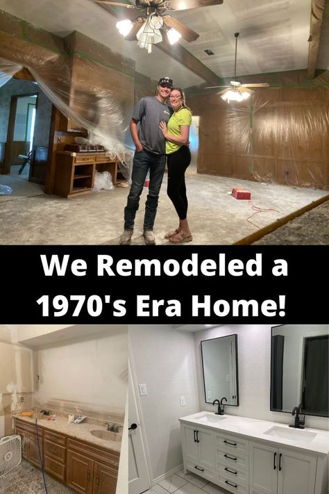 Renovating A Small Old House, Cost Of Renovating A House, Remodeling 80s Home, Older Home Renovation, Remodeled 70's Home, Remodel 1960s Home, Old Home Updates, Diy Before And After Home, Remodeling Older Homes