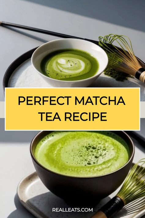 Learn to make vibrant Matcha Tea with our simple recipe. Ideal for a refreshing, antioxidant-rich beverage. How To Make Matcha Tea, Best Matcha Recipe, Macha Tea, Matcha Tea Recipes, Matcha Drink Recipes, Beverages Recipes, Best Matcha Tea, Matcha Green Tea Recipes, How To Make Matcha