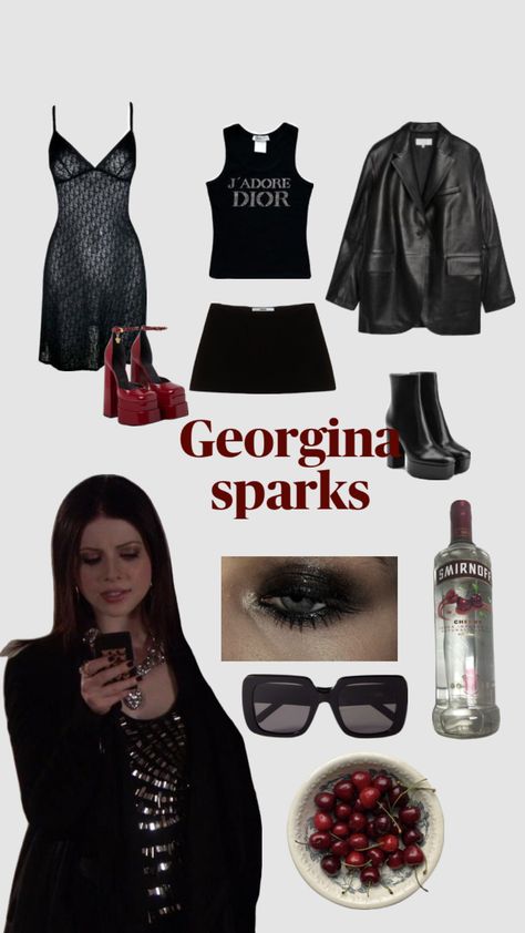 #georginasprarks #georginasparksaesthetic Georgina Aesthetic, Georgina Sparks Outfits, Georgina Sparks Aesthetic, Outfits Faciles, Gossip Girl Halloween Costume, Georgina Sparks, Zendaya Outfits, Gossip Girl Outfits, Act Like A Lady