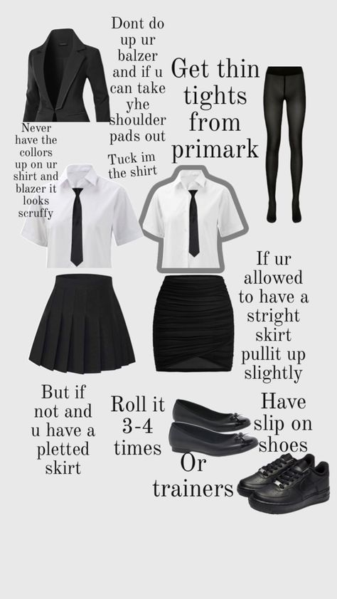 Outfits For Escape Room, How To Make Uniform Look Good, How To Look Rich In School, How To Make Your School Uniform Better, How To Make Ur Uniform Look Better, How To Make A Uniform Look Cute School, How To Style School Uniforms Uk, Outfit Ideas For School Middle School, How To Make Uniform Look Better