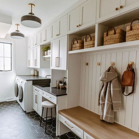 Combine Your Mudroom and Laundry Room | Family Handyman Mud Room Laundry Room Combo, Laundry/mudroom Ideas, Mudroom Addition, Mudroom Laundry Room Ideas, Laundry Room Pantry, Laundry Room/mudroom, Laundry Room/mud Room, Pantry Laundry, Pantry Room