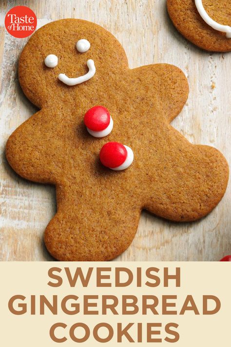 Swedish Gingerbread Cookies Recipe, Recipe For Gingerbread Men, Swedish Gingerbread, Festive Christmas Cookies, Recipe For Gingerbread, Gingerbread Cookies Recipe, Best Gingerbread Cookies, Gingerbread Dough, Kitchen Staples