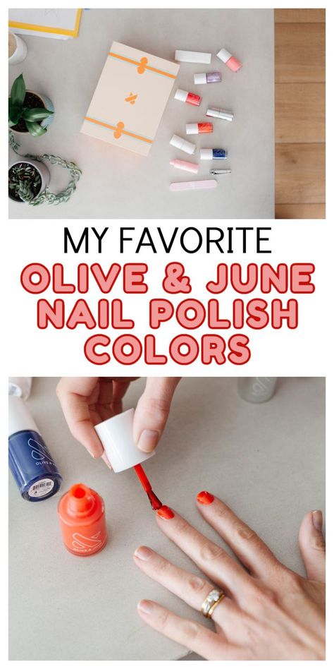 nail polish Olive and June Olive And June Quick Dry, Olive June Nail Art, Olive And June Manicure Ideas, Olive And June Colors, Olive June Nail Polish, Olive & June Nails, Olive And June Nail Polish Colors, Olive And June Nail Ideas, Olive And June Nail Polish