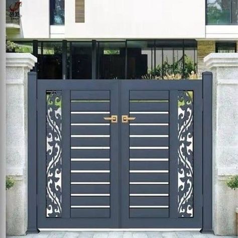 Crafting Elegance with Main Gate Designs Compound Wall Gate Design, Ms Gate, Latest Main Gate Designs, Pagar Modern, Latest Gate Design, Welding Logo, Iron Main Gate Design, Modern Main Gate Designs, Home Gate Design