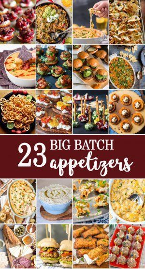 23 BIG BATCH APPETIZERS perfect for feeding a crowd on game day! The BEST appetizer recipes to feed lots of people while tailgating, especially perfect for the SUPERBOWL! Party Appetizers Easy Crowd Pleasers, Best Appetizer, Appetizers For A Crowd, Best Appetizer Recipes, Party Appetizers Easy, Cooking For A Crowd, Lots Of People, Finger Food Appetizers, Holiday Appetizers