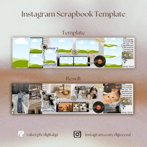 Instagram Scrapbook, Watercolor Negative Painting, Photobook Layout, Scrapbook Template, Photography Editing Apps, Vintage Instagram, Instagram Collage, Canvas Learning, Collage Scrapbook