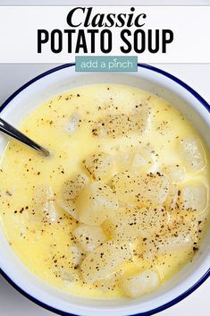 Classic Potato Soup, Simple Potato Soup, Old Fashioned Potato Soup, Creamy Potato Soup Recipe, Homemade Potato Soup, Best Potato Soup, Cream Of Potato Soup, Potato Soup Easy, Comfort Soup Recipes