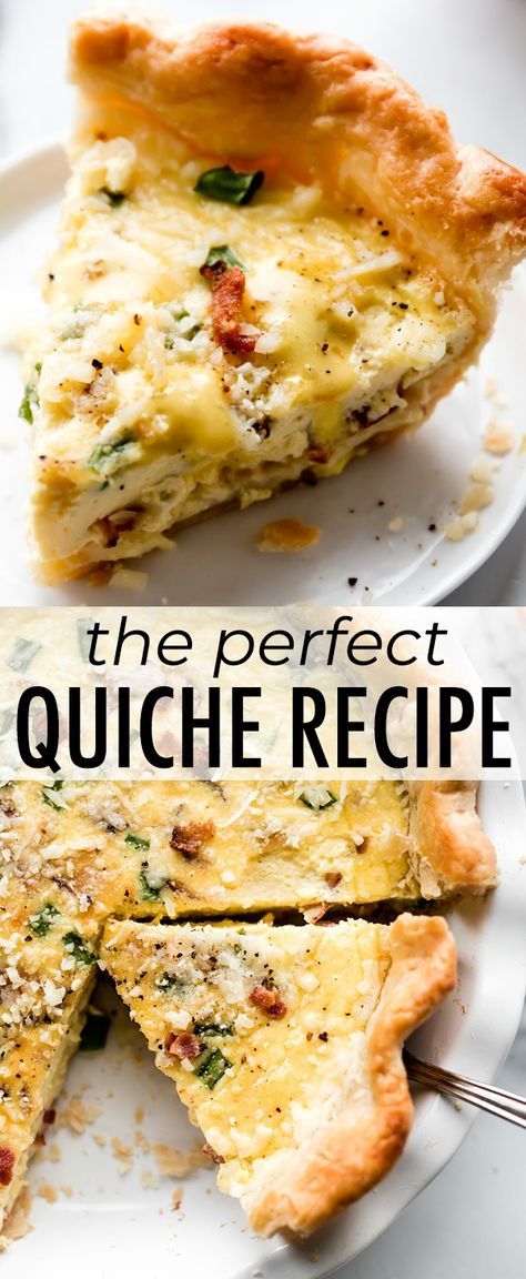 Quiche Feta, Perfect Quiche Recipe, Quiche Chorizo, Homemade Pie Crust, Breakfast Quiche Recipes, Quiche Recipes Easy, Sally's Baking, Quiche Recipe, Crustless Quiche