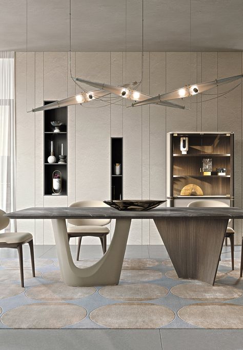 Dining Table Design Modern, Italian Furniture Brands, Small Kitchens, Metal Dining Chairs, Luxury Dining, Dining Table Design, Italian Furniture, Modern Dining Table, Rectangular Dining Table