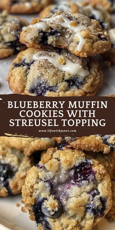 Bakery Style Muffins Blueberries, Desserts Using Blueberries, What Can I Make With Blueberries, Blueberry Muffin Top Cookies, Muffin Bars Recipes, Blueberry Muffin Cookie, Bakery Baked Goods, Simple Blueberry Recipes, Bakery Style Cookies Recipes