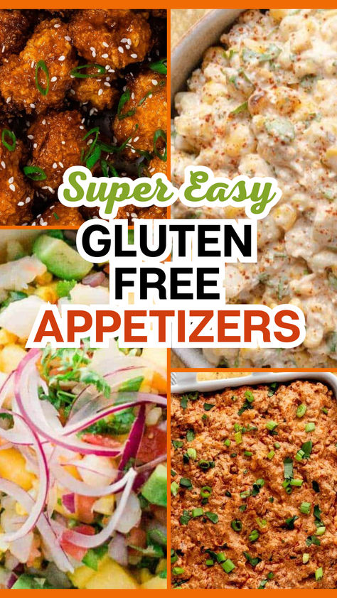 Hosting a party and need gluten free appetizers that everyone will love? This collection of easy gluten-free finger foods is perfect for any gathering, whether you're serving kids or adults. These quick-to-prepare recipes are packed with flavor, making them ideal for your next party. Impress your guests with these simple yet delicious gluten-free appetizers that make entertaining a breeze. Easy Freezable Appetizers, Parmesan Crisps Appetizers, Gluten Free Game Day Appetizers, Quick Gluten Free Appetizers, Football Food Gluten Free, Quick And Easy Gluten Free Appetizers, Gluten Free Chicken Appetizers, Alpha Gal Appetizers, Simple Gluten Free Appetizers