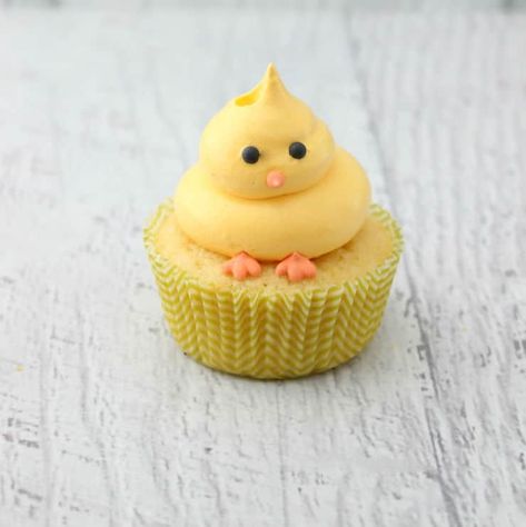 12 of the Most Adorable Easter Cupcake Recipes Ideas Chick Cupcakes, Easter Chick, Frosting, Cupcake, Easter, Yellow