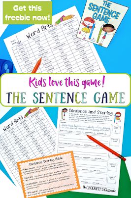 Sentence Writing Games, Punctuation 3rd Grade, Work On Writing Activities, Roll A Silly Sentence Free Printable, Phonics Writing Activities, Sentence Building Activities 3rd Grade, English Camp Ideas, Fourth Grade Writing Activities, Grammar Games 2nd Grade