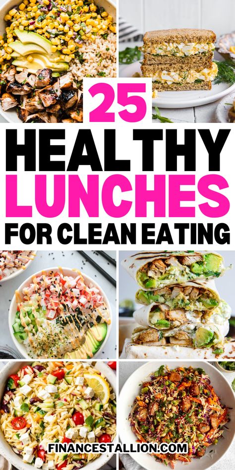 Healthy lunch recipes are easy to make and delicious. Discover quick healthy lunches, low-calorie lunches, and nutritious lunch recipes. Explore clean-eating lunches, vegetarian lunch recipes, and high-protein lunches for a balanced diet. Try low-carb lunch ideas, gluten-free lunches, and vegan lunch ideas. Prepare healthy meal prep lunches, weight loss lunches, paleo lunch ideas, and healthy bento box ideas. Find dairy-free lunches and more to keep your meals fresh and exciting. Packed Lunch Ideas For Work Healthy Recipes, Work Packed Lunch Ideas, Healthy Lunch Not Salad, Work From Home Lunch Ideas Healthy, School Lunch Ideas For Adults, Easy Healthy Lunches For Work Make Ahead, Easy Summer Lunch Ideas For Work, Healthy Meals For Lunch At Work, No Deli Meat Lunch Ideas