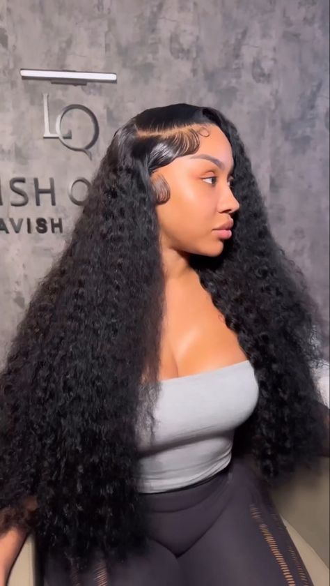 Wig Hairstyles Curly, Birthday Wig Hairstyles, Deep Wave Human Hair, Frontal Wig Hairstyles, Hd Lace Wig, Birthday Hairstyles, Black Ponytail Hairstyles, Quick Braided Hairstyles, Pretty Braided Hairstyles