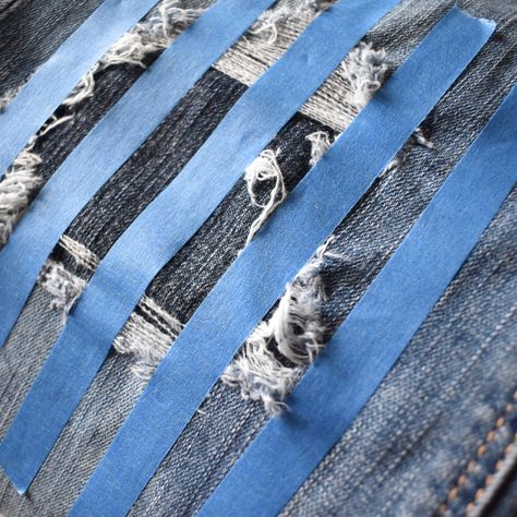 Visible Mended Jeans | A Finished Project - Patchwork and Poodles Sashiko Jeans Repair, Sashiko Mending Jeans, Mended Jeans, Visible Mending Jeans, Jean Mending, Mending Jeans, Repurpose Jeans, Visible Mending Stitches, Patched Jeans Diy