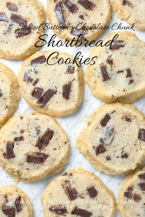 Chocolate Chunk Shortbread, Shortbread Chocolate, Chocolate Chip Shortbread, Chocolate Chip Shortbread Cookies, Shortbread Cookie Recipe, Salted Chocolate, Chocolate Chunk, Best Chocolate Chip Cookie, Shortbread Cookies