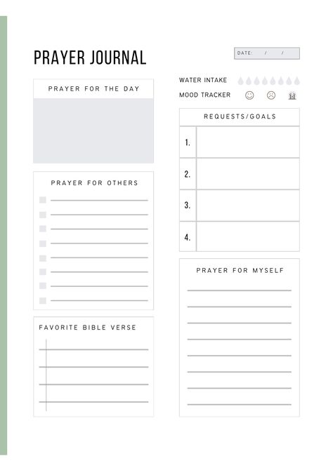 8 Free Prayer Journal Templates Daily Devotional Journal Template, Fasting Journal Ideas, Journal Stationery Supplies, Praying Journal Ideas, Bible Journaling Free Printables, Pray Journal Ideas, Prayer Journal Template Free Printable, Church Notes Template, Prayer Binder Ideas Free Printables