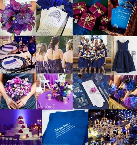 Navy and/or royal blue and shades of violet and purple make a beautiful color combination! Inspiration board by Austin Texas Wedding and Event Rental Specialists, Premiere Party Central: http://www.PremierePartyCentral.com Wedding Color Schemes Blue, Best Wedding Colors, Fun Wedding Decor, Violet Wedding, Purple Wedding Theme, Shades Of Violet, Theme Nature, Royal Blue Wedding, Blue Inspiration