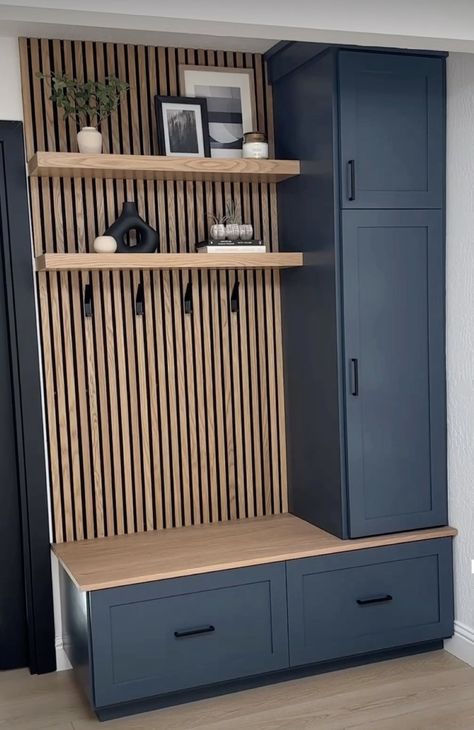 Small Entry Closet Ideas, Entry Closet Ideas, Small Mudroom Ideas, Mudroom Remodel, Entry Closet, Dream Laundry Room, Staircase Storage, Mudroom Decor, Laundry Room Layouts