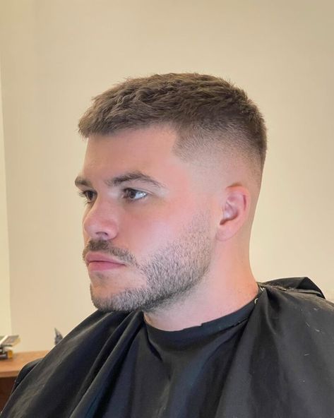 Classic Crew Cut Hairstyles for Men | Timeless Style Men Buzz Haircut, Men Haircut No Styling, Short Haircut For Man, Short Hairstyles For Men Buzz Cuts, Buzz Mens Haircut, Men’s Faded Buzz, Tapered Buzzcut, Short Hair Cuts Men Fade, Short Hair Cuts For Men Fade Round Faces