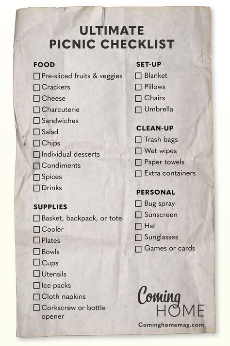 ultimate picnic checklist Picnic Food Checklist, Picnic Checklist Packing Lists, Picnic Food Simple, Food For Picnic Ideas Summer, How To Plan A Picnic Date, Picnic Name Ideas, Picnic Aesthetic Food Ideas, How To Plan A Picnic, Picnic Snack Ideas Simple