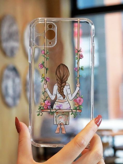 Phone Case Designs Diy, Mobile Cover For Girls Phone Cases, Phone Case Paintings Ideas, New Mobile Cover Design, Phone Backcover Transparent Diy, Mobail Cover Paint, Creative Iphone Cases Design, Phone Cases Design Ideas, Phone Cover Design Ideas