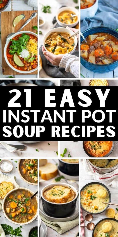 Simple Soup Recipes Instant Pot, Easy Instant Pot Soup Recipes For Beginners, Easy Instant Soup Recipes, Insta Soup Recipes, Fast Cooker Recipes Instant Pot, Soup Ideas Instant Pot, Soup Instapot Recipes, Instagram Pot Soup Recipes, Fast Instant Pot Soup