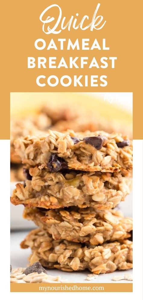 Healthy Oatmeal Breakfast Cookies, Simple Oatmeal, Quick Oatmeal, What To Eat For Breakfast, Gluten Free Snack, Oatmeal Cookies Easy, Healthy Oatmeal Breakfast, Tasty Cookies, Oatmeal Breakfast Cookies