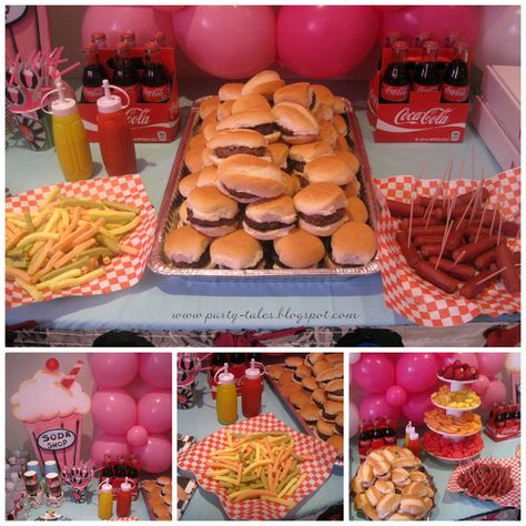 Photo 1 of 21: Sock Hop 50S Theme diner / Birthday Sock Hop 50s Diner | Catch My Party Grease Themed Parties, Grease Party, 50s Sock Hop, 50s Theme Parties, Sock Hop Party, 15th Birthday Party Ideas, Diner Party, Rock N Roll Party, 50s Diner