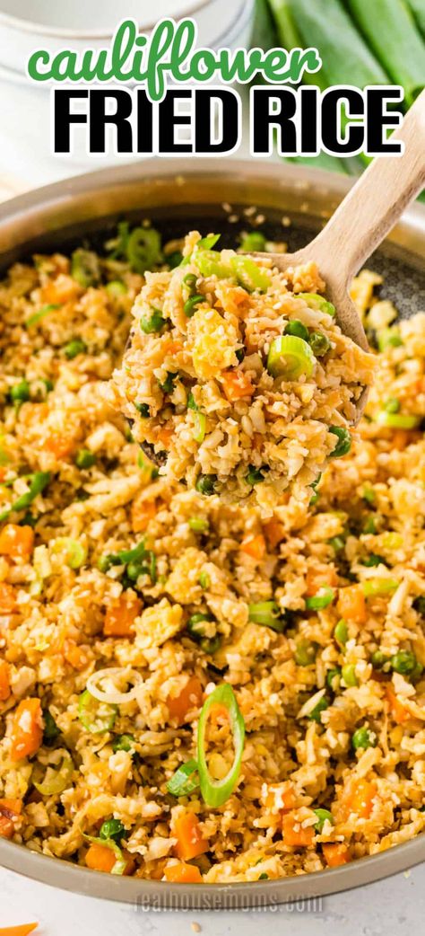 Healthy Cauliflower Fried Rice, Easy Cauliflower Fried Rice, Tofu Cauliflower Fried Rice, Cauliflower Rice Fried Rice Recipe, Chicken Fried Cauliflower Rice Recipe, Riced Cauliflower Fried Rice Recipes, Fried Rice Cauliflower Recipes, Stir Fried Cauliflower Recipes, Coliflower Fried Rice Recipes