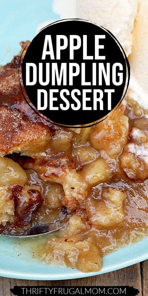 This Apple Dumpling Dessert is one of our favorite homemade apple recipes. It's easier than traditional apple dumplings but has all the same amazing tastes. A must try! Dumpling Dessert, Best Apple Desserts, Easy Apple Dumplings, Apple Dumpling Recipe, Apple Dumpling, Apple Desserts Easy, Apple Recipes Easy, Apple Dumplings, Apple Dessert Recipes