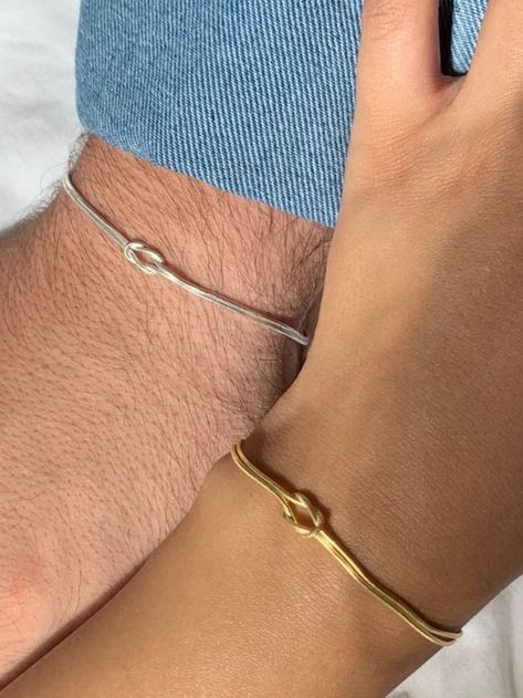 Bracelet Knot, Herringbone Bracelet, Couples Bracelet, Bracelet Knots, Snake Chain Bracelets, Dope Jewelry, Couple Jewelry, Classy Jewelry, Jewelry Lookbook