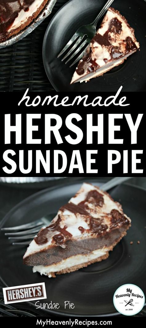 Homemade Hershey Pie Recipe Video - Want an amazing dessert recipe? This homemade copycat Hershey Sundae Pie is the perfect recipe to make! It's an easy and delicious dessert your whole family will love. #MyHeavenlyRecipes #Chocolate #NoBakeDesserts #CopyCatRecipes #PieRecipes Hershey Pie Recipe Burger King, Burger King Hershey Pie Recipe, Hersheys Pie, Hershey Sundae Pie Recipe, Hershey Sundae Pie, Hershey Pie Recipe, Sundae Ideas, Hershey Pie, Hershey Recipes