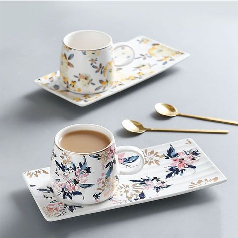 Fancy Kitchens, Dining Ware, Plates And Bowls Set, Coffee Mug Set, Keramik Design, Kitchen Ware, Breakfast Cups, Coffee Mug Sets, Ceramic Tableware