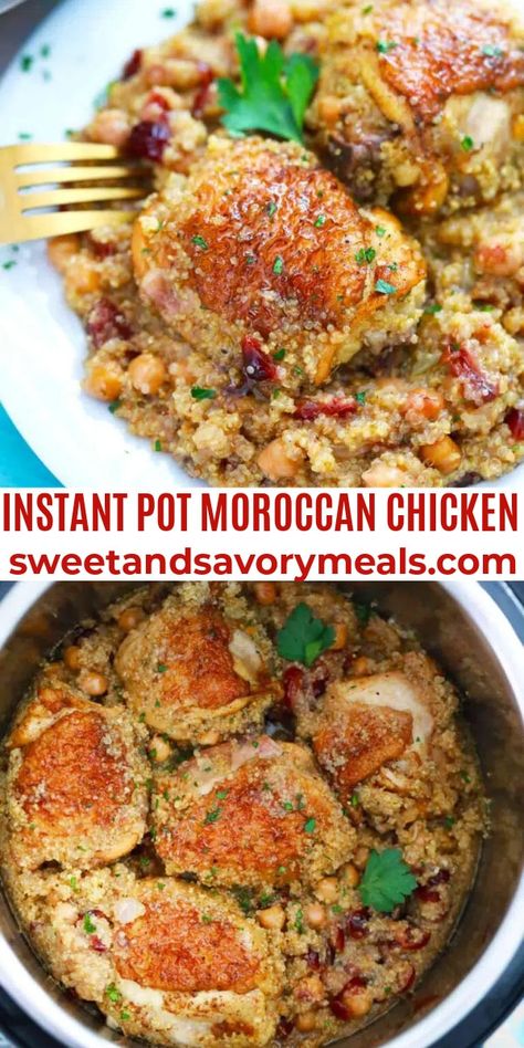 Chicken Comfort Food Recipes Instant Pot, Easy Instant Pot Lunch Recipes, Moroccan Chicken Instant Pot, Instapot Moroccan Chicken, Chicken Instant Pot Dinner Recipes, Mediterranean Chicken Instant Pot, International Instant Pot Recipes, Greek Instant Pot Recipes, Instant Pot Snacks