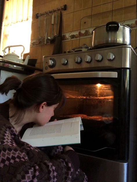 Reading A Book, A Book, A Woman, Oven, Reading