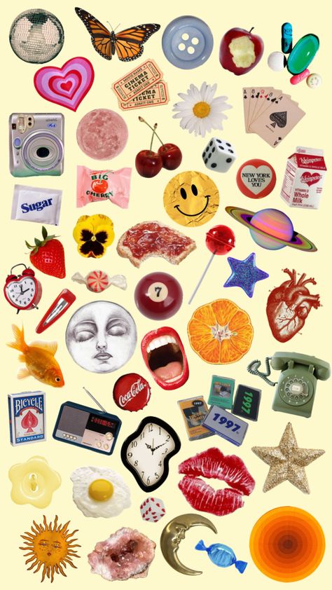 Cool Collage Wallpaper, Icons For Collage, Collage Of Things I Like, Aesthetic Sticker Collage, Pinterest Collage Ideas, Aesthetic Pictures For Collage, Collage Stickers Aesthetic, Cute Sticker Collage, Different Aesthetics Collage