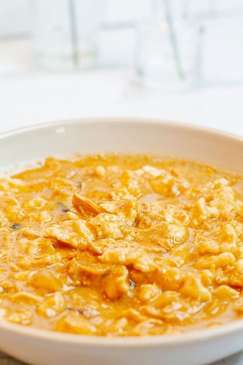 Chicken Paprikash Soup Recipe, Chicken Paprikash Soup, Paprikash Soup, Chicken Paprikash With Dumplings, Hungarian Chicken Paprikash, Hungarian Chicken, Chicken Sour Cream, Cooking Mashed Potatoes, Spaetzle Recipe