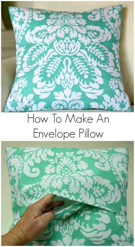 Make An Envelope, Envelope Pillow, Projek Menjahit, Diy Sy, How To Make An Envelope, Bantal Sofa, Sew Ins, Beginner Sewing Projects Easy, Sewing Pillows