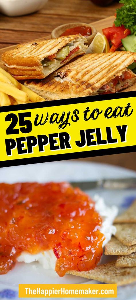 Pepper Jelly Dishes, Recipes That Use Pepper Jelly, Uses For Red Pepper Jelly, How To Use Red Pepper Jelly, What To Make With Pepper Jelly, What To Use Pepper Jelly With, Recipes With Pepper Jelly Appetizers, Chili Pepper Jam Recipe, Recipes With Jalapeno Jelly