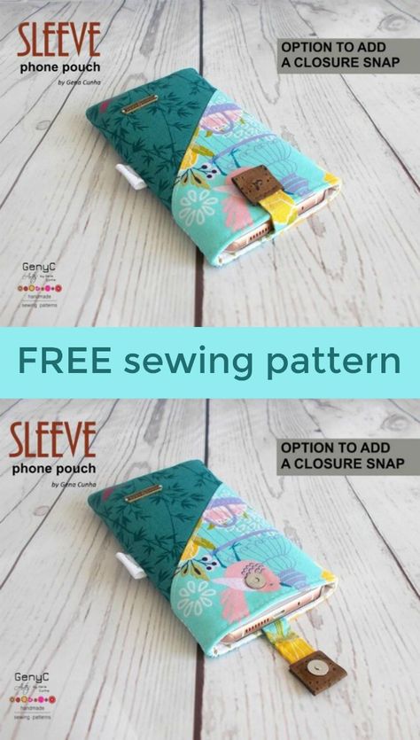 Cell Phone Bags To Sew, Diy Phone Bag Free Pattern, Mobile Phone Case Sewing Pattern, Fabric Cell Phone Holder Diy, Quilted Phone Case, Phone Case Sewing Pattern, Fabric Phone Cases Diy Sewing Patterns, Diy Fabric Phone Case, Cell Phone Pouch Diy Free Pattern