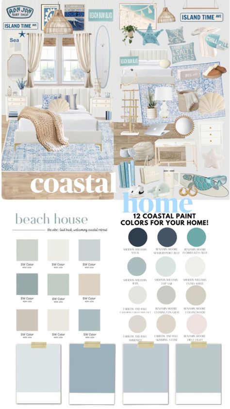 Sea Life Room Ideas, Coastal Vanity Ideas Bedroom, Ocean Room Aesthetic Ideas, Boho Beach Room Decor, Beachy Aesthetic Room Ideas, Sea Salt And Sand Room, Ocean Room Theme, Seaside Bedroom Ideas Coastal Style, Costal Room Idea