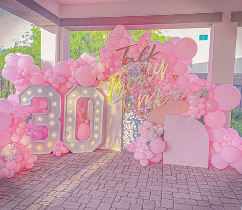 Women 30th Birthday Party Themes, Decor For 30th Birthday Party, Hello 30 Birthday Themed Parties, 30 And Flirty Party Birthday Ideas, 30birthday Party Ideas 30th Birthday, All Pink 30th Birthday Party, Summer 30th Birthday Party Ideas, 30th Birthday Bash Women, 30th Birthday For Women Decorations