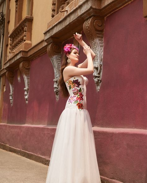 The new collection is here! Have you had a chance to browse? 🔗 Explore the collection via the link in our bio. Mexican Wedding Dress, Drawn Flowers, Wedding Bridal Party, Mexican Wedding, Hand Drawn Flowers, Gowns Of Elegance, Bridal Dress, Cotton Lace, Formal Wear