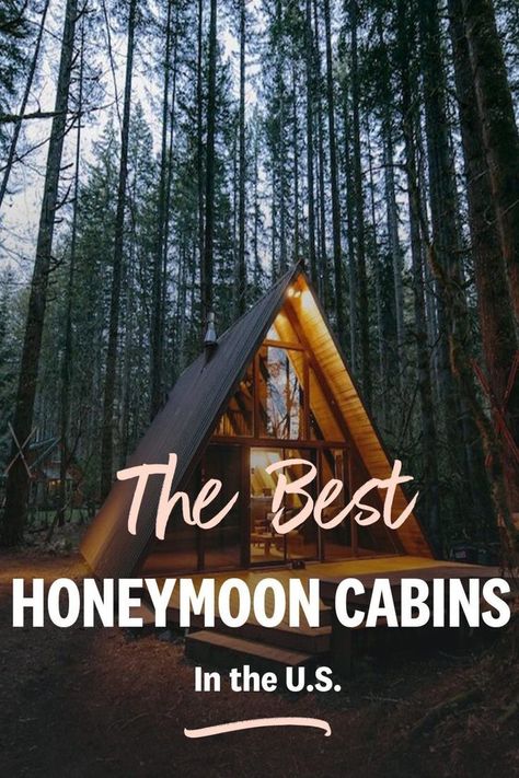 Honeymoon Destinations Mountain, Romantic Mountain Cabin, Honeymoon Cabin Romantic, Camping Honeymoon, Simple Honeymoon Ideas, Cabin Honeymoon Ideas, Mountain Honeymoon, Romantic Mountain Getaway, Honeymoon Ideas Romantic