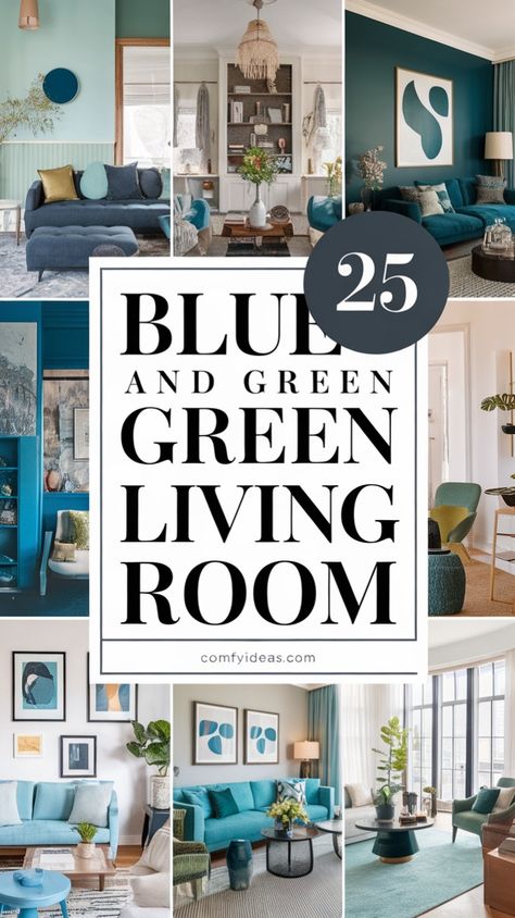 Combine navy-blue furniture with emerald-green curtains for a bold and luxurious look. Enhance the theme with metallic accents and layered rugs. Explore more ideas on our website to create a stunning blue and green living room! Emerald Green Curtains, Green Living Room Ideas, Navy Blue Furniture, Blue And Green Living Room, Green Living Room, Fresh Color Palette, Blue Furniture, Green Curtains, Layered Rugs