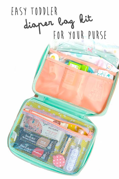 Toddler Diaper Bag, Diaper Bag Organization, Diaper Bag Essentials, Toddler Bag, Easy Toddler, Bag Essentials, Travel Organizer, Baby Organization, Toddler Life